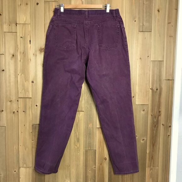 Vintage Wrangler Womens High Waisted Burgundy Plum “Mom” Jeans Size 16 (31/31) - Picture 5 of 16